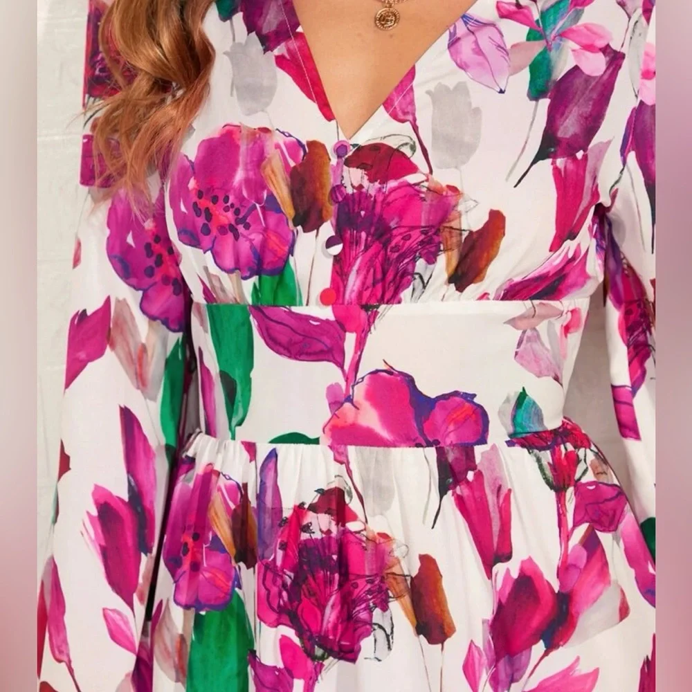 FLORAL PRINT DRESS - Picture 3 of 4